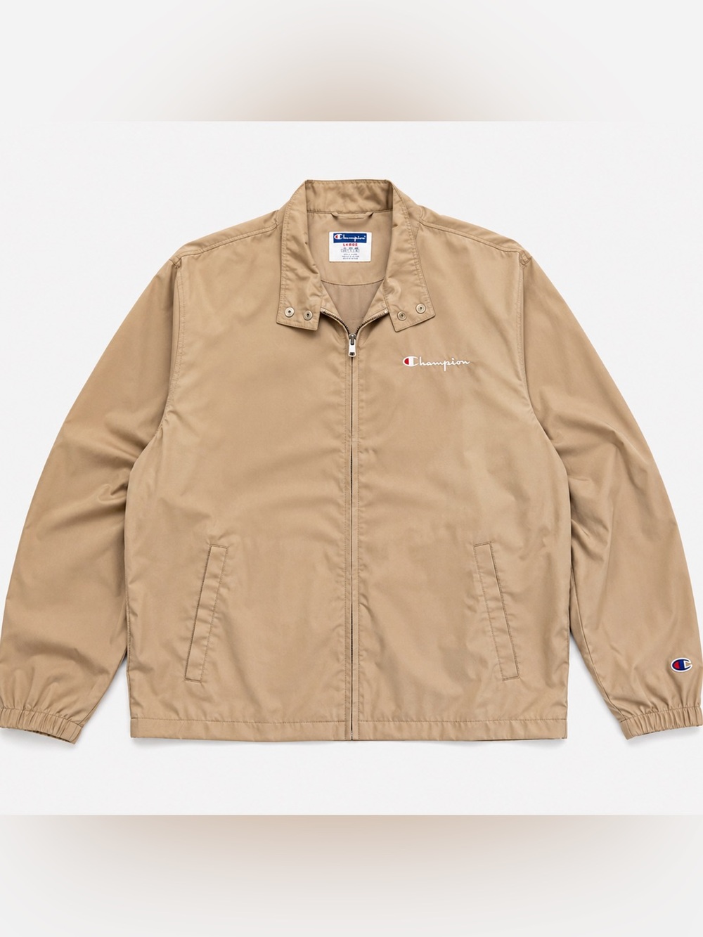 Y2K Champion Beige Windbreaker Jacket Men’s Large